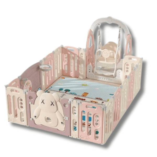 Pink Hippo Playpen