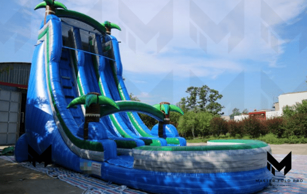 39ft Tropical Two Lane Water Slide #089