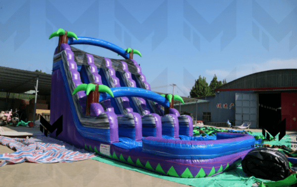 30ft Tropical Three Lane Water Slide #087